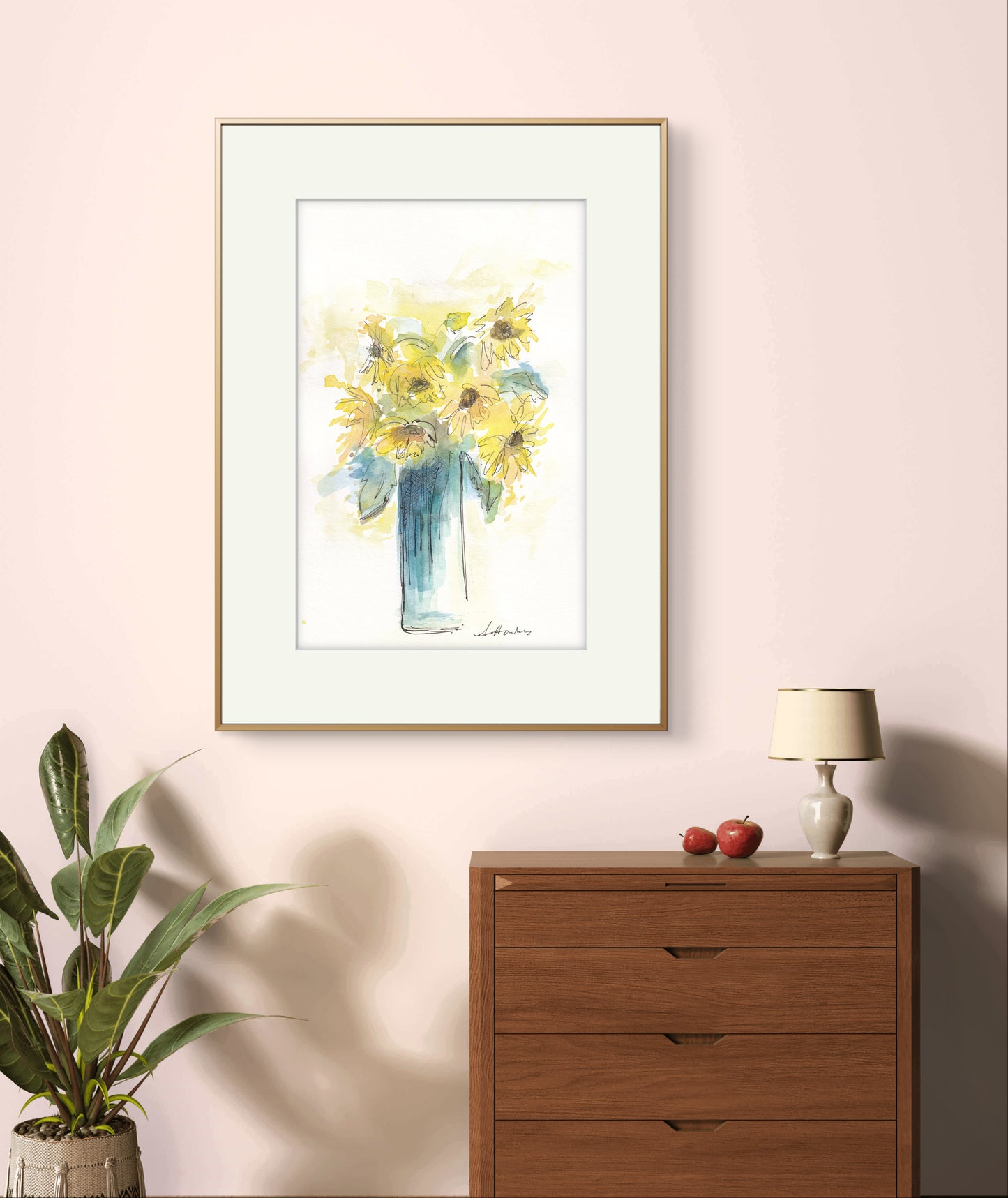 Sunflowers and Sunshine - Original Watercolour Art