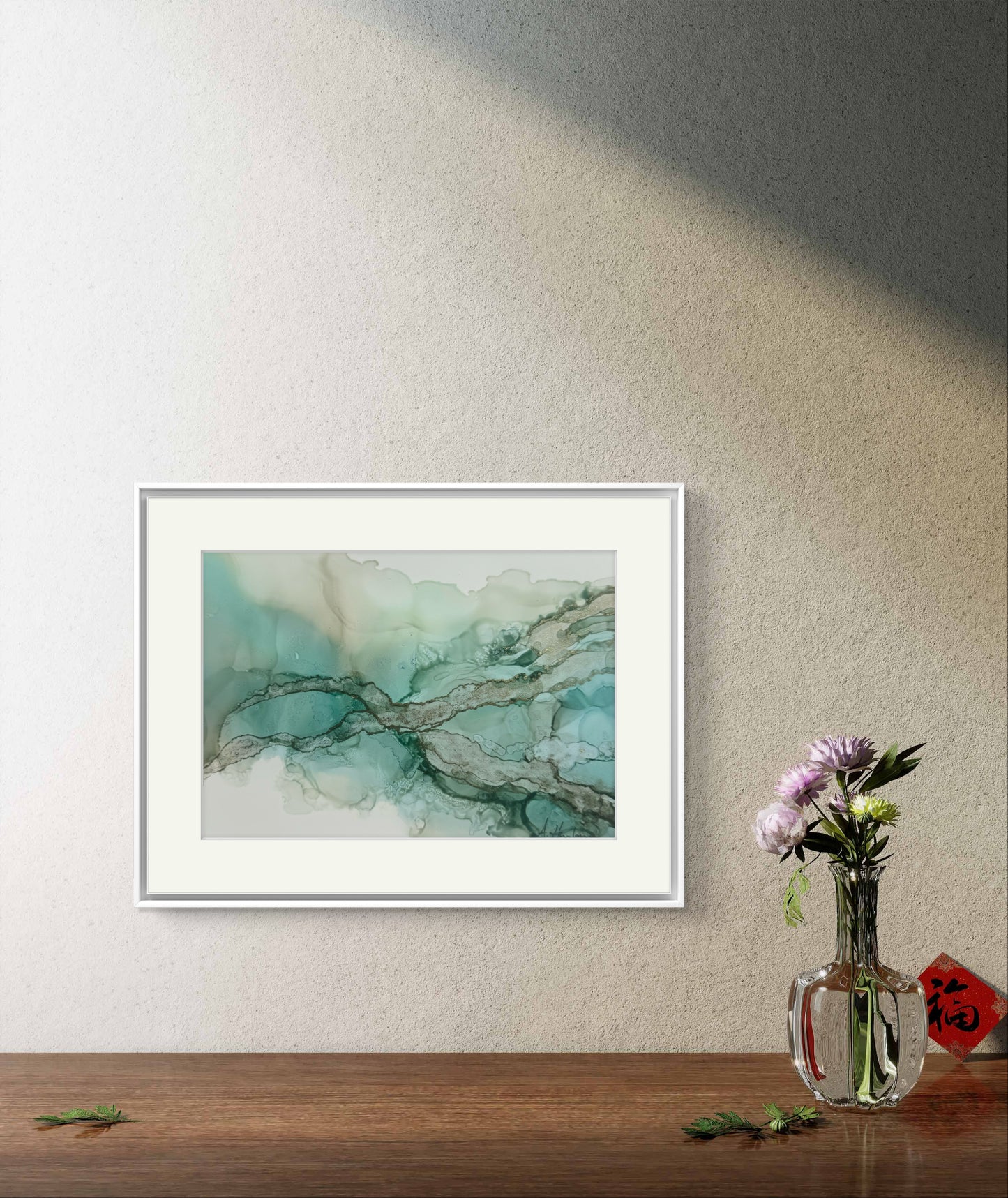 Amazonite - Original Alcohol Ink Art