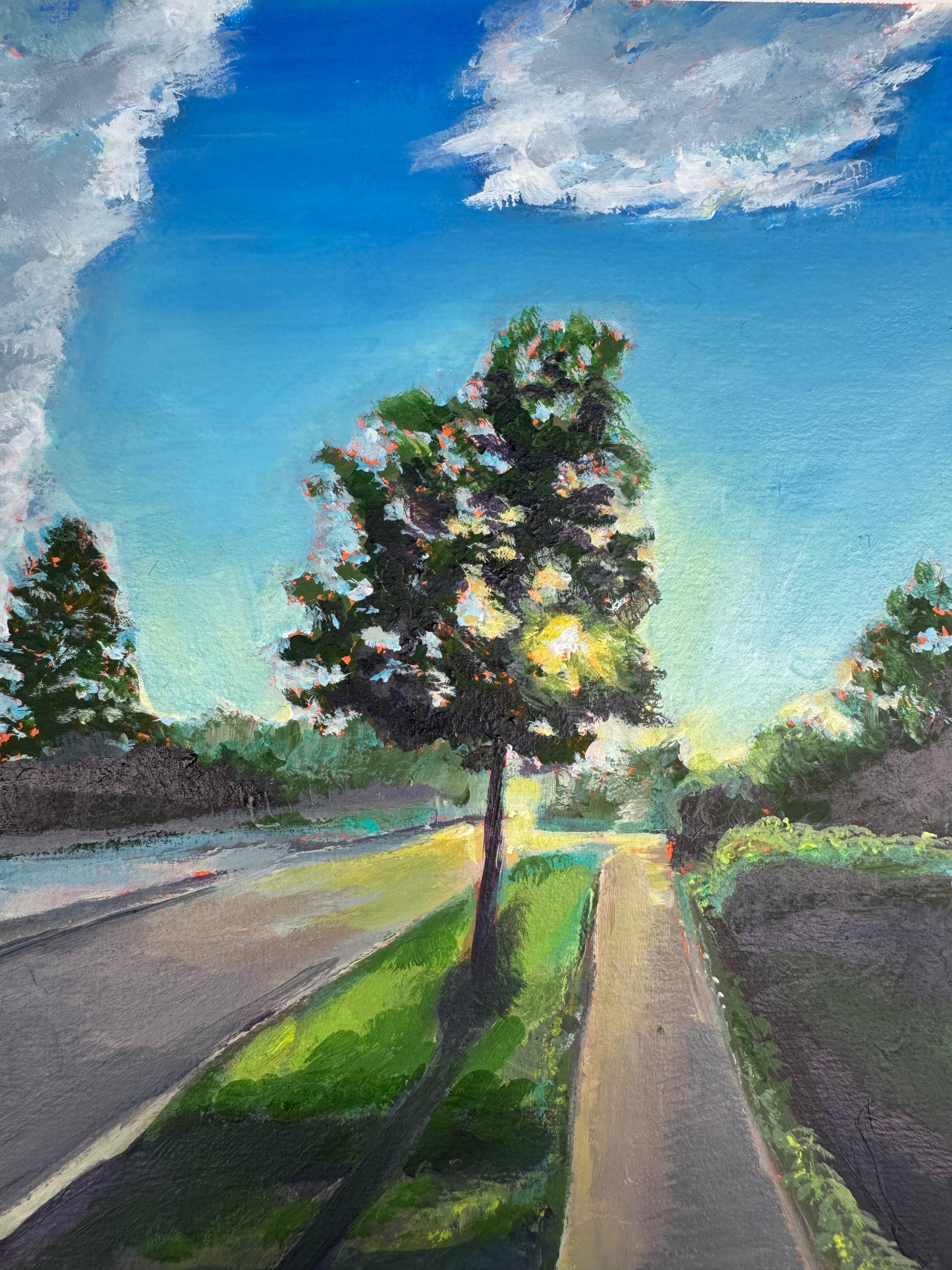 Morning Run - Original Acrylic Tree Art