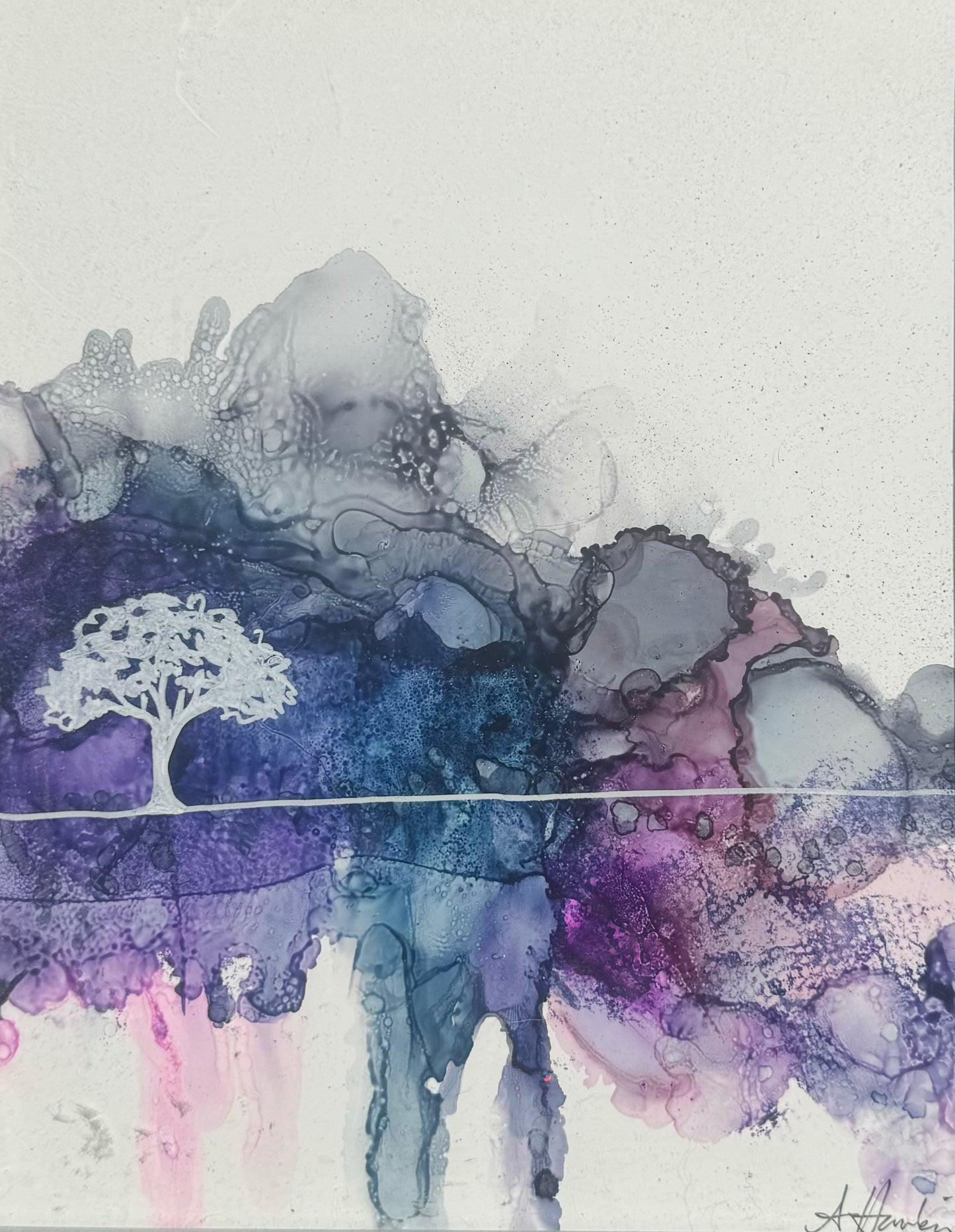 Save the Trees - Original Alcohol Ink Painting