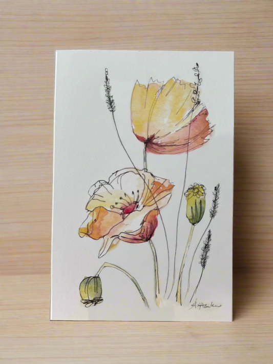 Sunsets and Flowers card